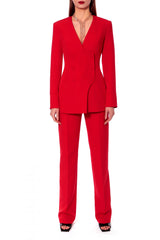 AGGI Taillierter Blazer in Rot, Business Style, Blazer, Women clothing, made in Europe, Eco-friendly, fair, fair trade - shop now - the wearness online-shop - Sustainable and Ethical Luxury Fashion