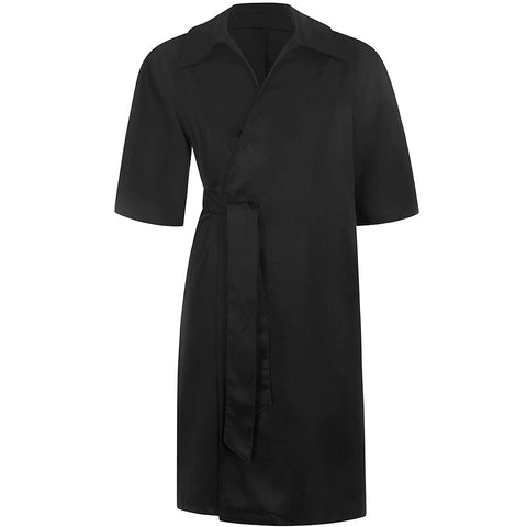 MYKKE HOFMANN - BLACK VEGAN SILK DRESS 