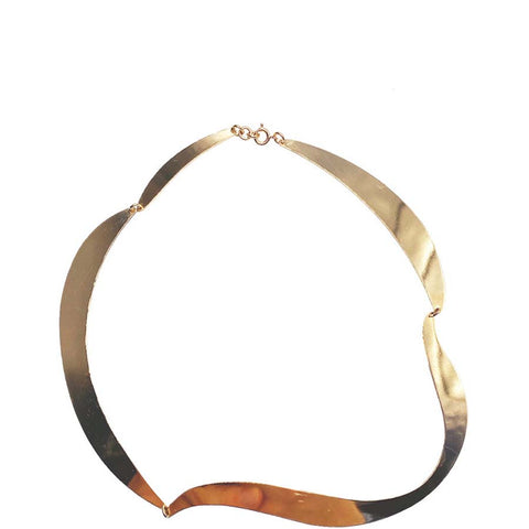 MALAIKARAISS Vergoldete Wellen-Halskette, für Damen, made in Germany, fair