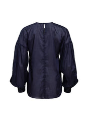 Weite Bluse aus 100% Bio-Baumwolle mit schlichtem Design von Helene Galwas