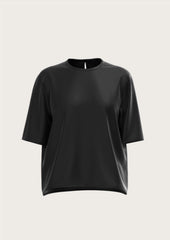 LA BANDE BERLIN Schwarzes Seiden T-Shirt, Damenoberteile, Nachhaltig, Fair trade