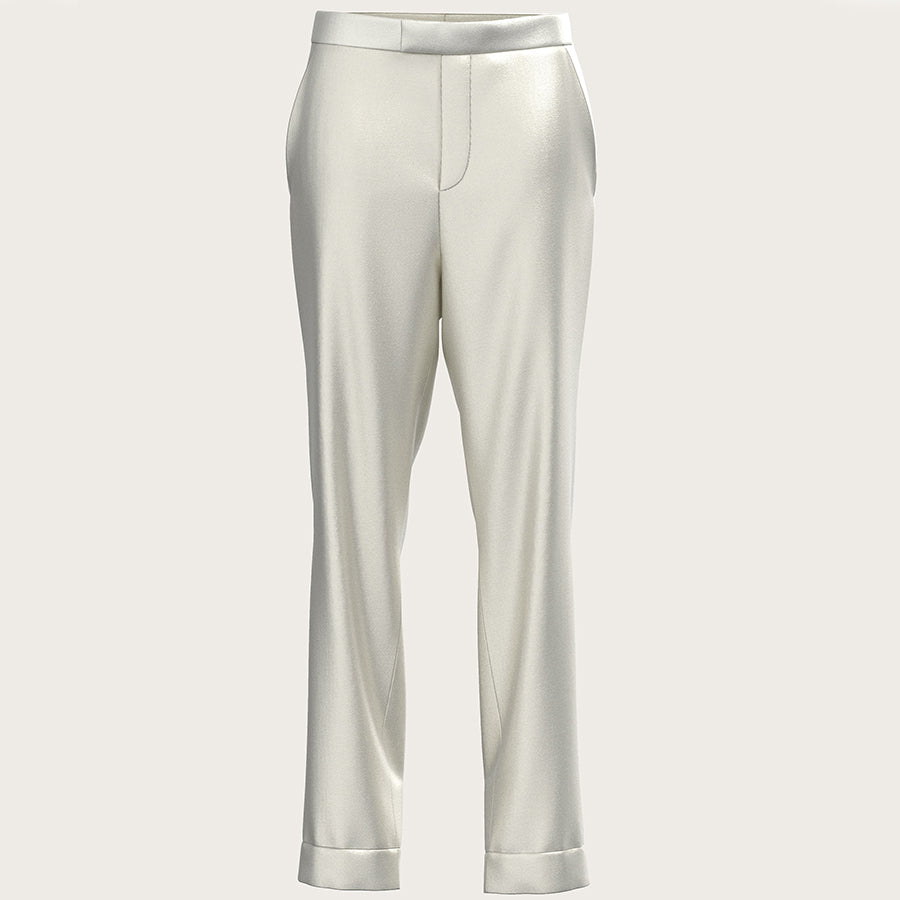 Matte satin cropped trousers