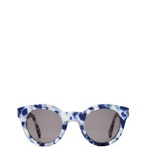 VIU EYEWEAR Sonnenbrille mit indigo blau gemustertem Rahmen, UV-Schutz, Sunglasses, Eyewear, Accessoires, Made in Europe, fair, fair trade, handmade, handcrafted - FAIR & SUSTAINABLE LUXURY FASHION - Shop now - the wearness online-shop 