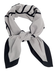 CASA NATA Tuch, mit Muster, weiß, schwarz, handgefertigt, fair, nachhaltig, umweltfreundlich